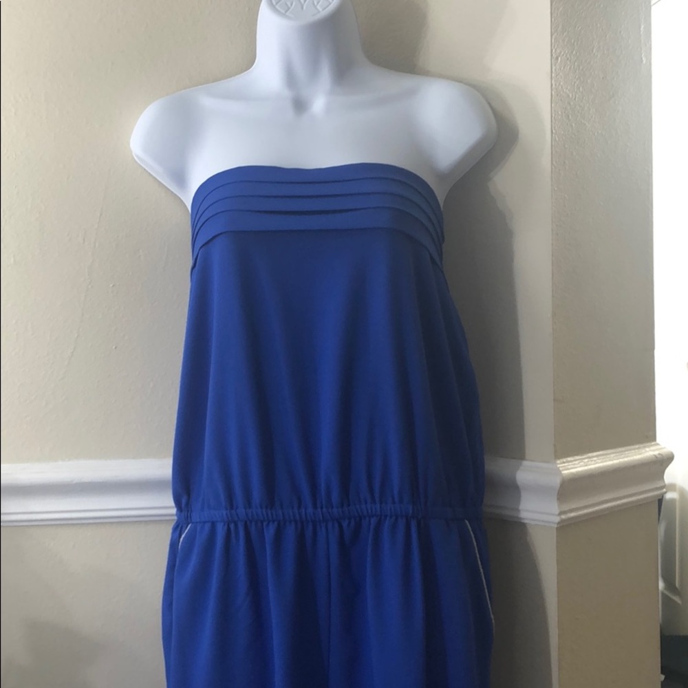 Blue PL Jumpsuit with top side zipper Size PL